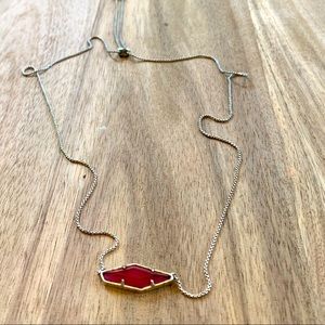 Kendra Scott Ruby Colored Gemstone Necklace